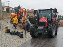 Obras em muro na rua do Costa em Arroios (2020)